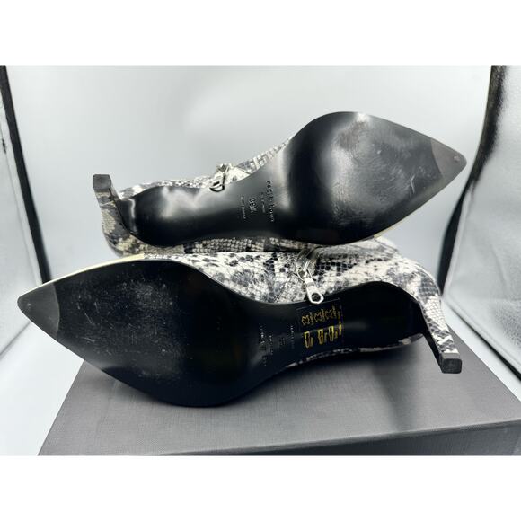 Rag  & Bone Beha Bone Black White Snakeskin Women's Size 9.5 NWB - Picture 6 of 11